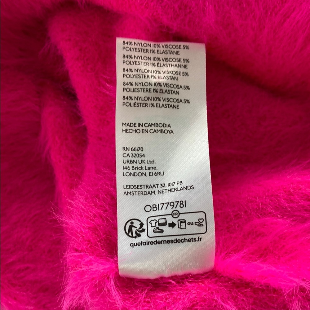 NWOT ANTHROPOLOGIE Fuzzy Pink Women's Top - PILCRO - Picture 6 of 6